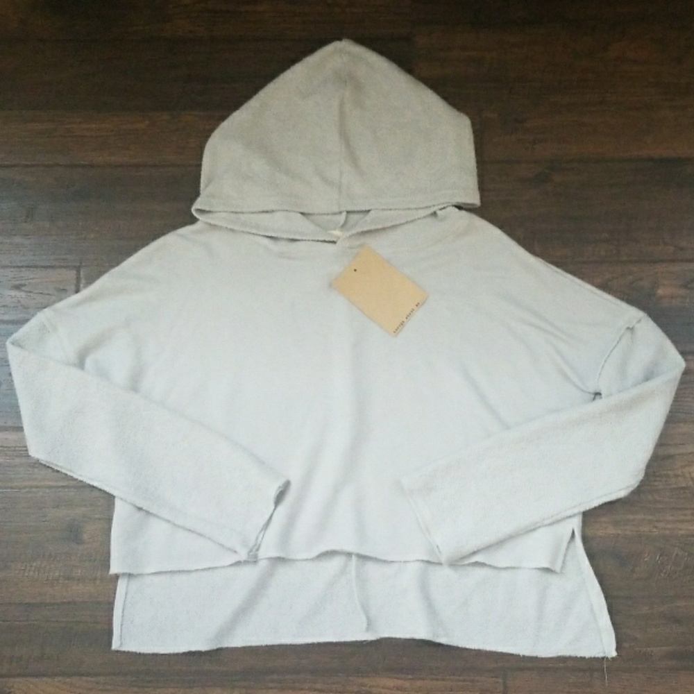 Enough About Me Cropped Terry Shirt Hoodie